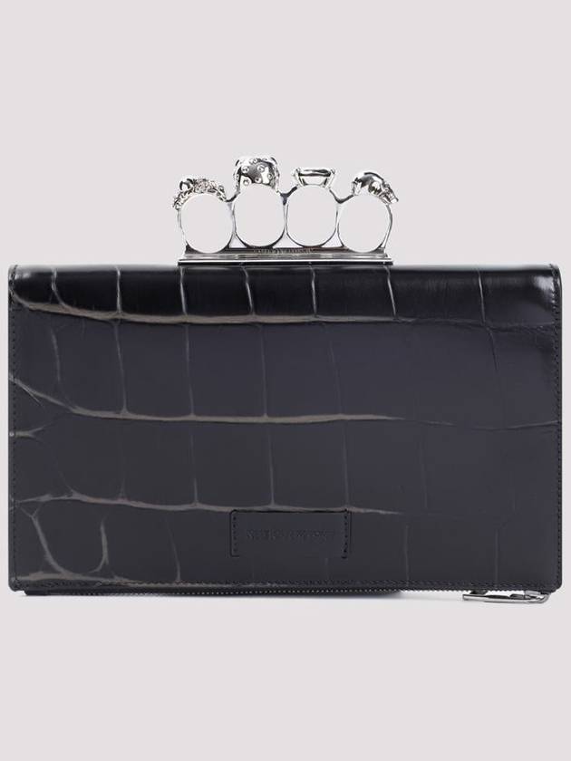 Knuckle 4 Ring Clutch Bag Black - ALEXANDER MCQUEEN - BALAAN 3