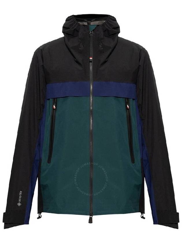 Men's Grenoble Villair Logo Hooded  Jacket Black - MONCLER - BALAAN 2