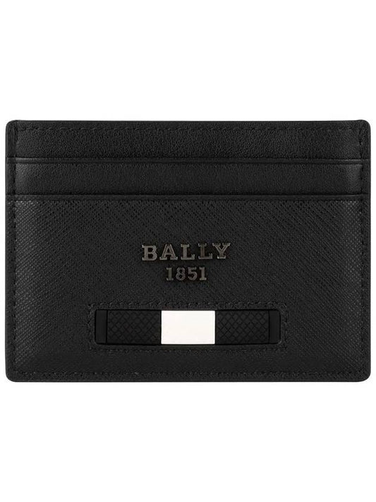 Metal Logo Card Wallet Black - BALLY - BALAAN 1