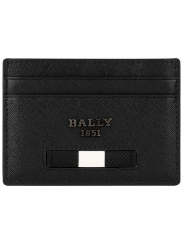 Metal Logo Card Wallet Black - BALLY - BALAAN 1