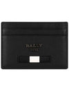 Metal Logo Card Wallet Black - BALLY - BALAAN 1