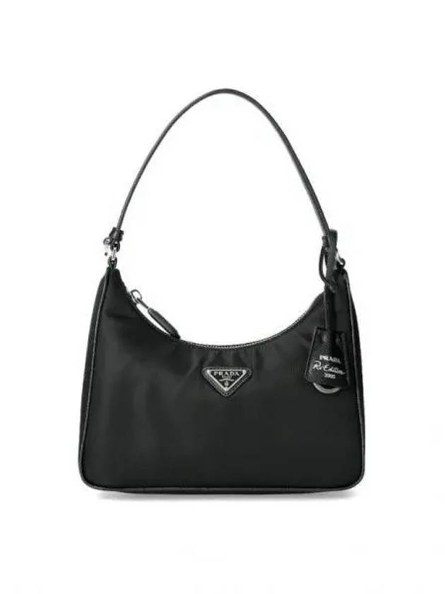 Re-Edition 2005 Silver Logo Re-Nylon Saffiano Mini Bag Black - PRADA - BALAAN 2