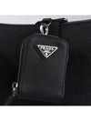 Triangle Logo Saffiano Leather Cross Bag Black - PRADA - BALAAN 3