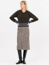 Belted Wool H-Line Skirt Grey - JUN BY JUN K - BALAAN 4