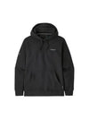 Fitz Roy Icon Uprisal Fleece Hoodie Black - PATAGONIA - BALAAN 2