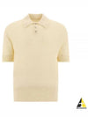 Back Stitch Wool Polo Knit Top Off White - MAISON MARGIELA - BALAAN 2