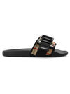 Buckle Strap Vintage Check Cotton Slippers Archive Beige Black - BURBERRY - BALAAN 1