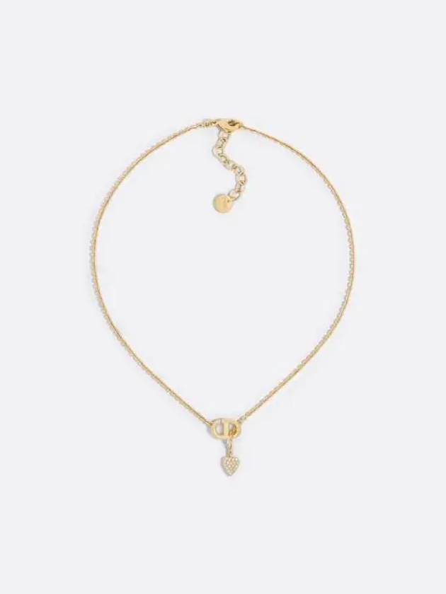 CD Finish Metal Crystal Necklace Gold - DIOR - BALAAN 2