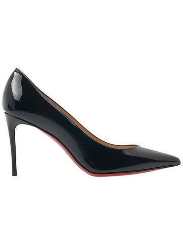 Women's Kate 85mm Patterned Calf Leather Pumps Heel Black - CHRISTIAN LOUBOUTIN - BALAAN 1