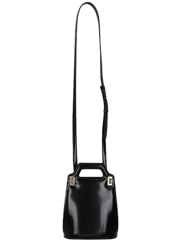 Wanda North South Mini Tote Bag Black - SALVATORE FERRAGAMO - BALAAN 4