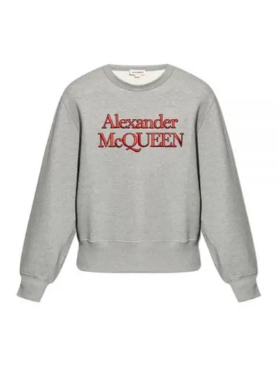 Embroidery Logo Sweatshirt Grey - ALEXANDER MCQUEEN - BALAAN 2