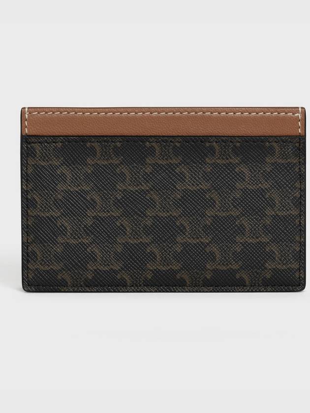 Triomphe Canvas Logo Card Wallet Tan - CELINE - BALAAN 4