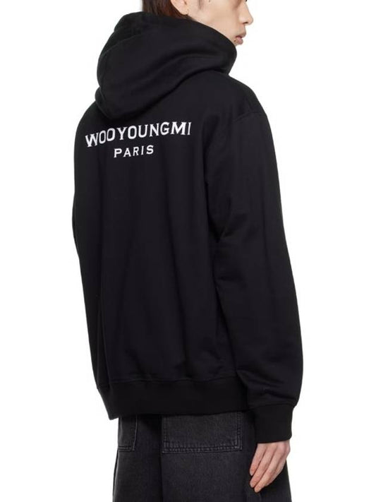 Hooded Cotton Back Logo Sweater Shirt Black - WOOYOUNGMI - BALAAN 1