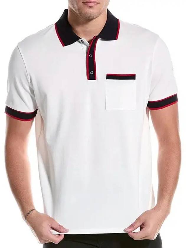 Color Block Polo Shirt White - MONCLER - BALAAN 2