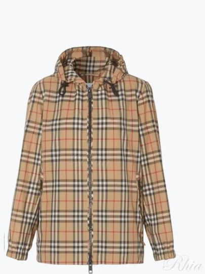 WoMen's Everton Vintage Check Hooded Jacket Beige - BURBERRY - BALAAN 2