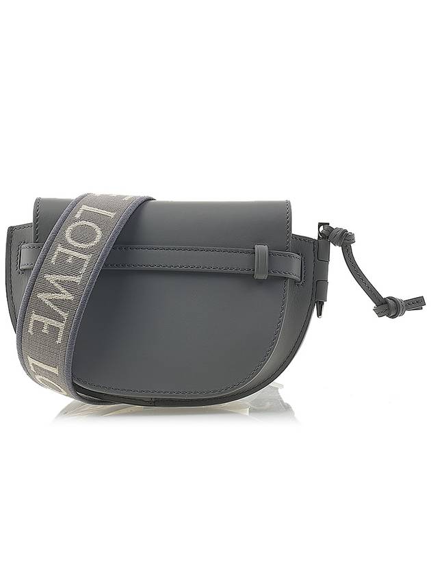 Mini Gate Dual Soft Calfskin Cross Bag Pearl Grey - LOEWE - BALAAN 4