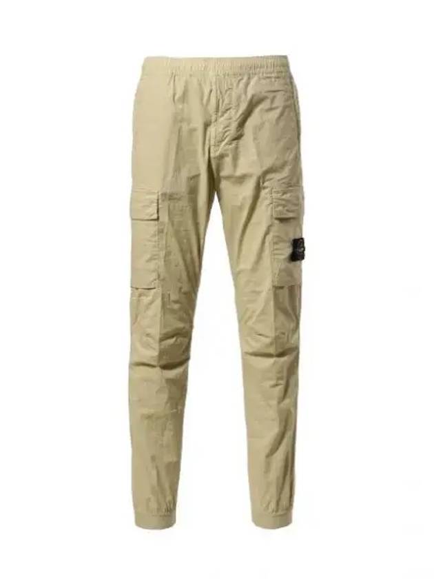 Stretch Cotton Tela Paracadute Cargo Straight Pants Pistachio - STONE ISLAND - BALAAN 2