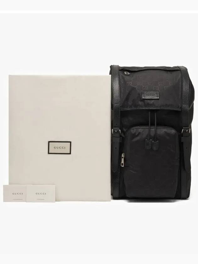 GG Logo Fabric Backpack Black - GUCCI - BALAAN 4