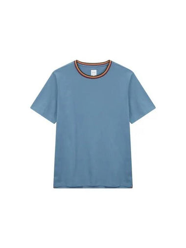 Striped Crew Neck T Shirt Blue - PAUL SMITH - BALAAN 1