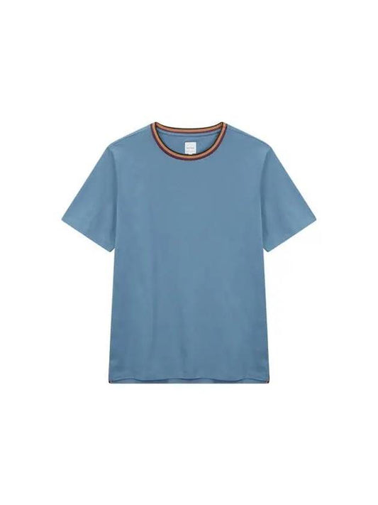 Striped Crew Neck T Shirt Blue - PAUL SMITH - BALAAN 1