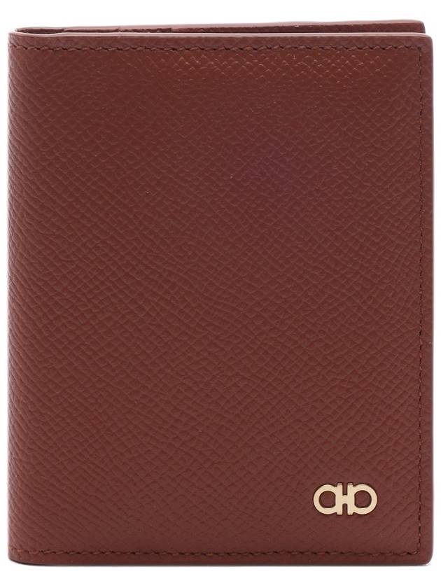 Gancini Credit Card Wallet Brown - SALVATORE FERRAGAMO - BALAAN 2