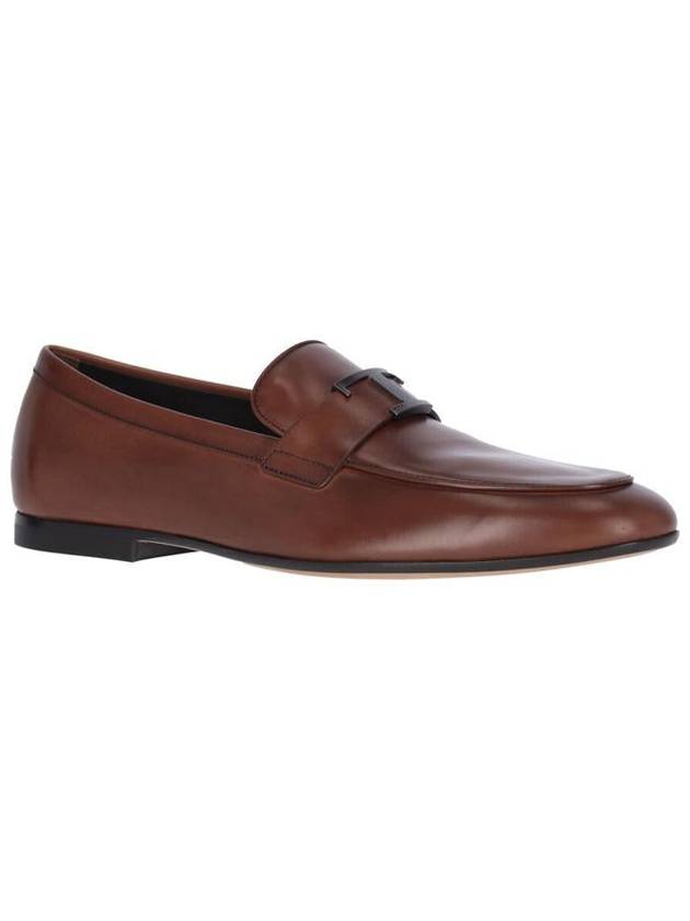 Men's T Timeless Leather Loafer Brown - TOD'S - BALAAN 3