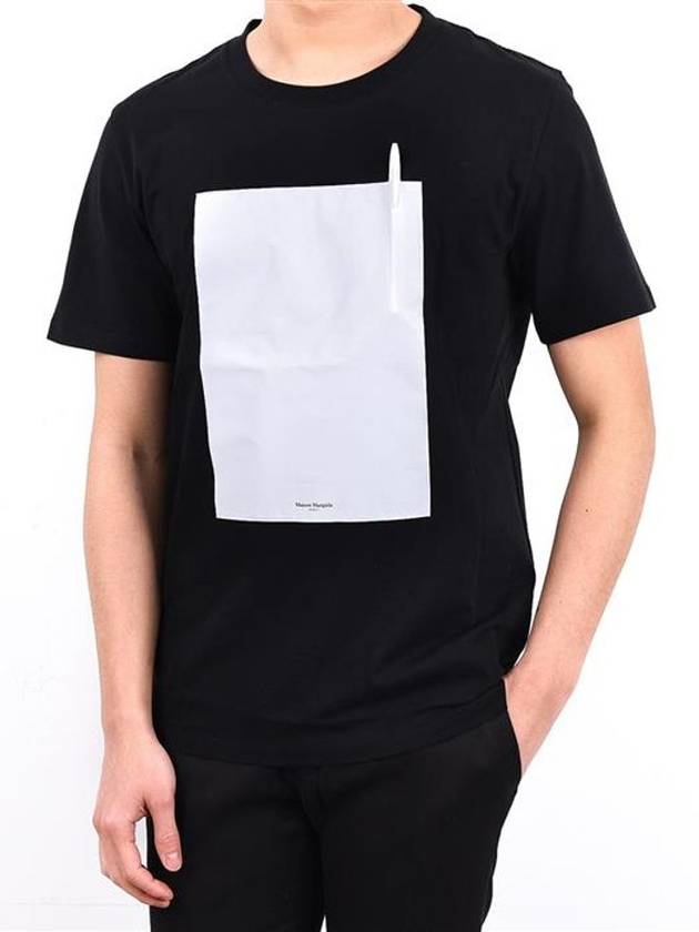 Cotton Short Sleeve T-Shirt Black - MAISON MARGIELA - BALAAN 1