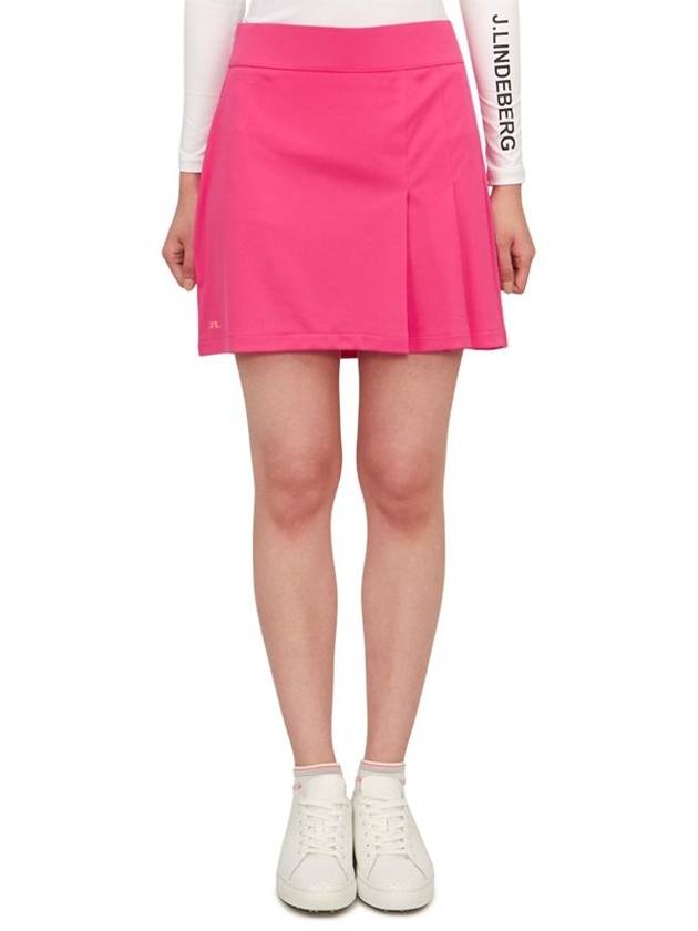 Thea Pleated Mini Skirt Fuchsia Purple - J.LINDEBERG - BALAAN 1