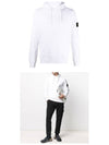 Wappen Patch Cotton Hoodie White - STONE ISLAND - BALAAN 5