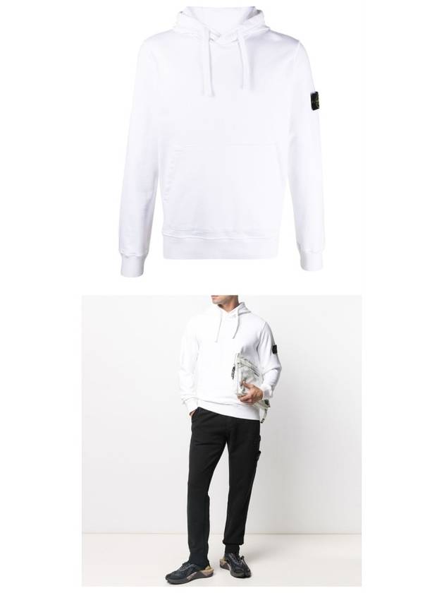 Wappen Patch Cotton Hoodie White - STONE ISLAND - BALAAN 5