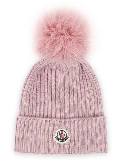 Kids Infant Pom Beanie Pink 3B00014 M1131 51A - MONCLER - BALAAN 2