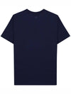 Small Heart Logo Short Sleeve T-Shirt Navy - AMI - BALAAN 3