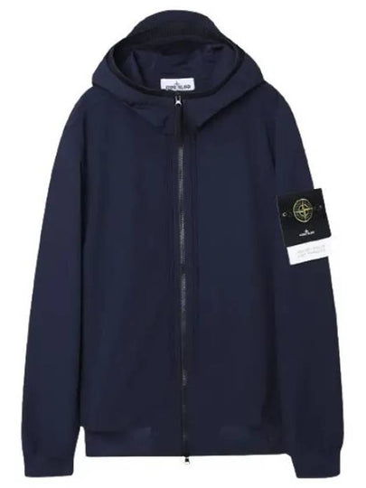 Wappen Patch Soft Shell Hooded Jacket Navy - STONE ISLAND - BALAAN 2