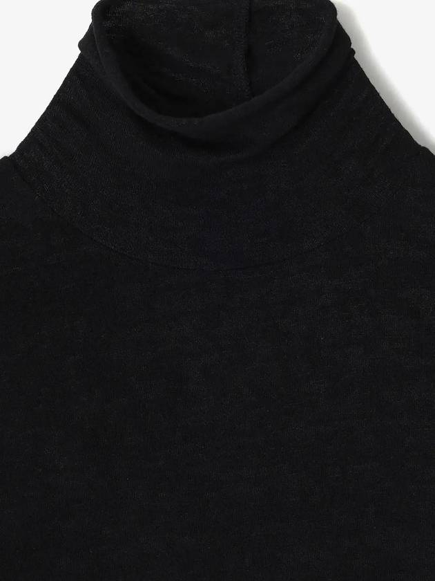 Wool Silky Turtleneck Black - NOIRER FOR WOMEN - BALAAN 5