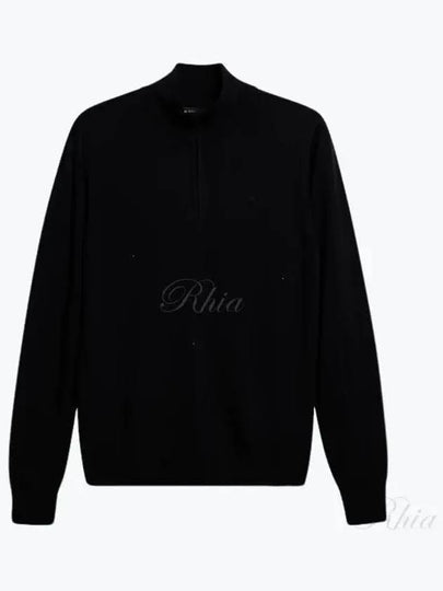 Kiyan Quarter Zip Wool Knit Top Black - J.LINDEBERG - BALAAN 2