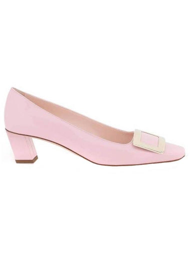 Women's Belle Vivier Metal Buckle Pumps Pink - ROGER VIVIER - BALAAN 1