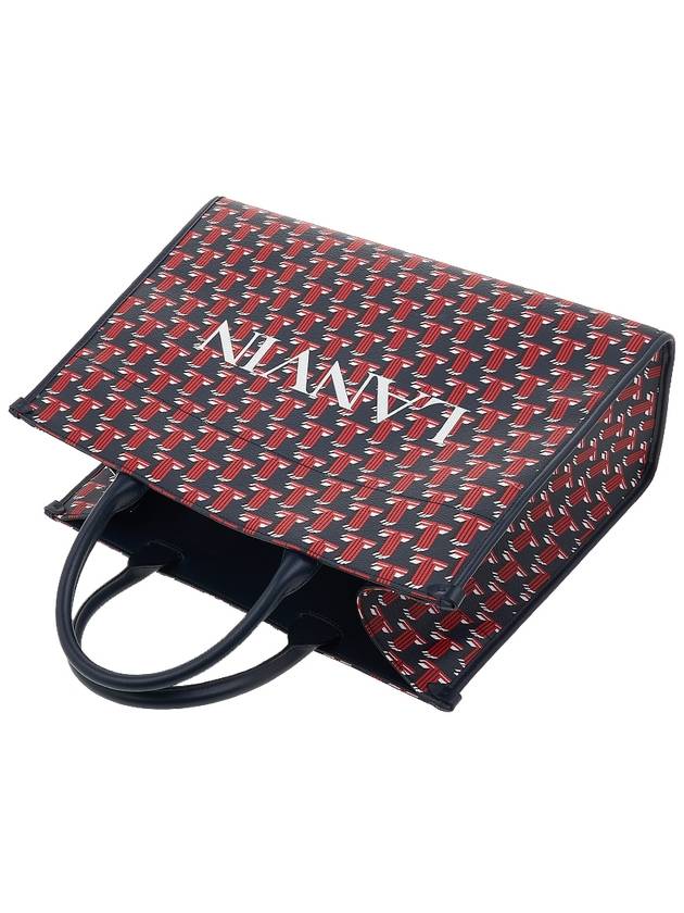 Logo Print Tote Bag Navy Red - LANVIN - BALAAN 5