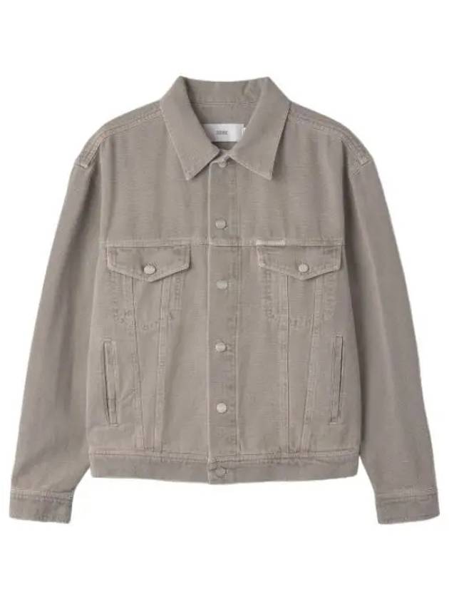 Cotton Canvas Jacket Gray Veneer Jumper - CLOSED - BALAAN 1