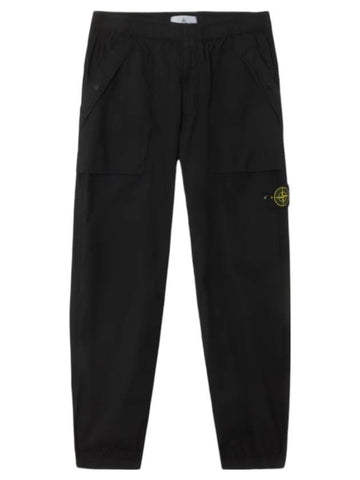 Wappen Logo Straight Pants Black - STONE ISLAND - BALAAN 1