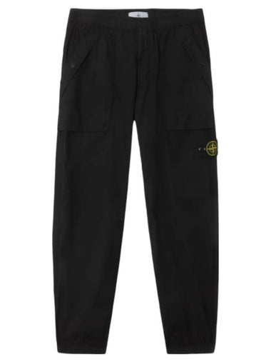 Wappen Logo Straight Pants Black - STONE ISLAND - BALAAN 1