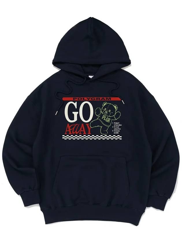 GO AWAY BEAR HOOD TEE NAVY - POLYGRAM - BALAAN 3