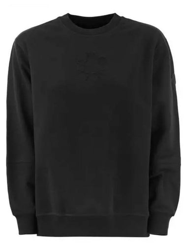 24 8G00006 809KR 999 Matte black logo sweatshirt - MONCLER - BALAAN 1