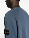 Logo Patch Crew Neck Sweatshirt Navy - STONE ISLAND - BALAAN 6