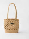 Woven Fabric Crochet Tote Bag 1BG4942M2TF001 - PRADA - BALAAN 2