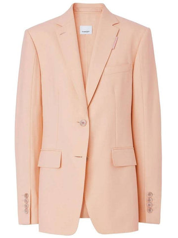 Women's Tailored Single Breasted Blazer Jacket Pink - BURBERRY - BALAAN 1