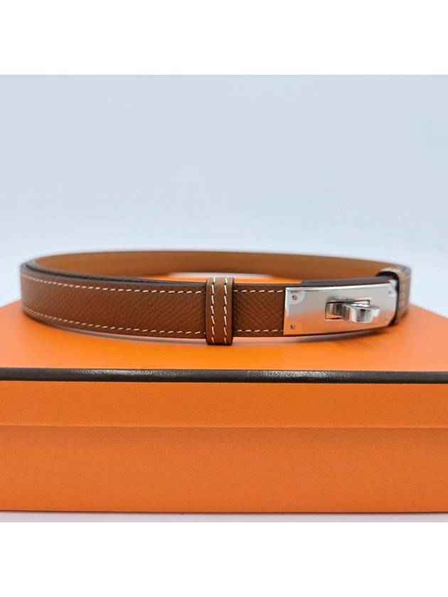 Women's Kelly 18 Silver Belt Gold - HERMES - BALAAN 10