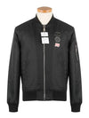 MRB0919 PNY002N 02ROCK PP logo black bomber jacket - PHILIPP PLEIN - BALAAN 3