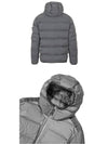 Seamless Logo Nylon Hooded Down Jacket Medium Grey - STONE ISLAND - BALAAN 6