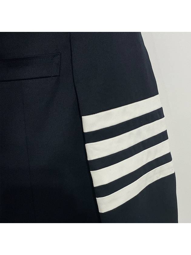 4 Bar Armband Cotton Blazer Jacket Navy - THOM BROWNE - BALAAN 8