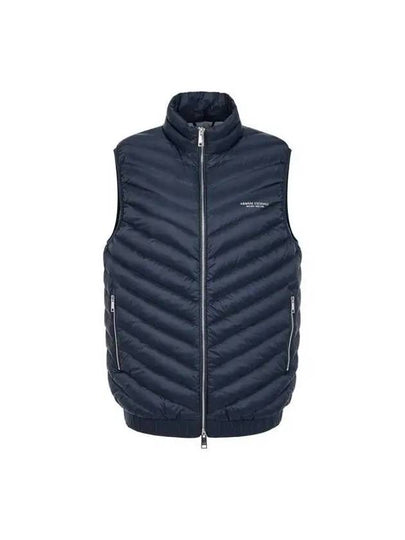 Men s logo banding duck down padded vest navy 271874 - ARMANI EXCHANGE - BALAAN 1